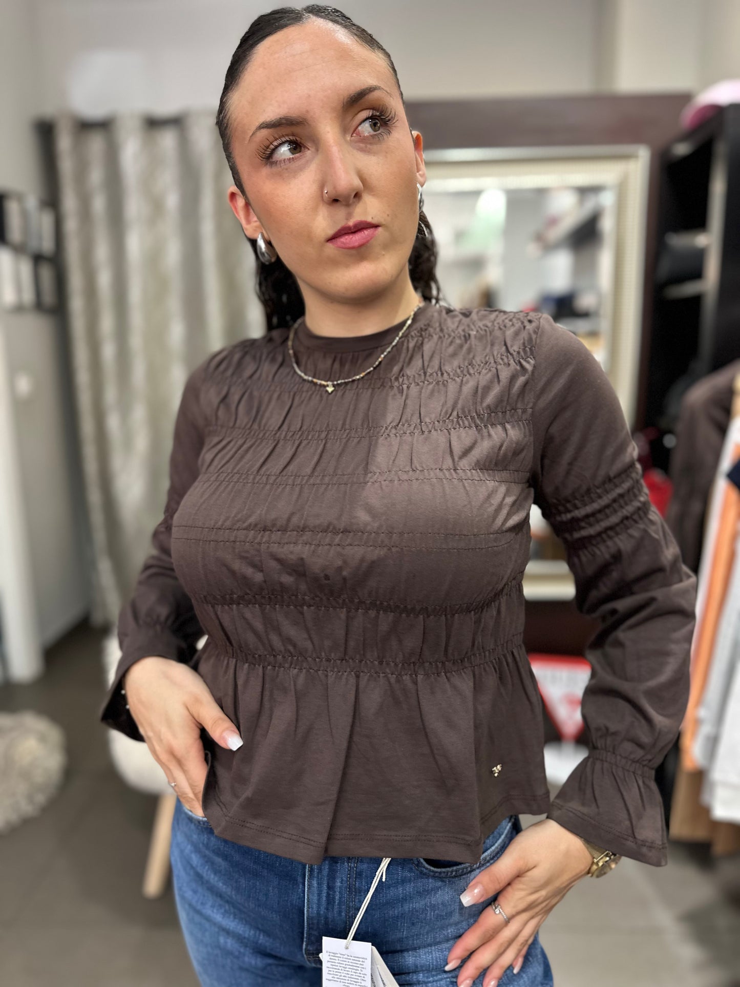 Blusa silbon chocolate