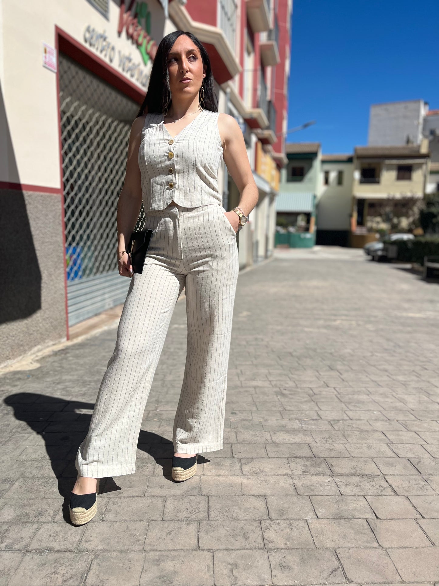 TRAJE TIFFOSI ANITTA LINO RAYA DIPLOMATICA BEIGE