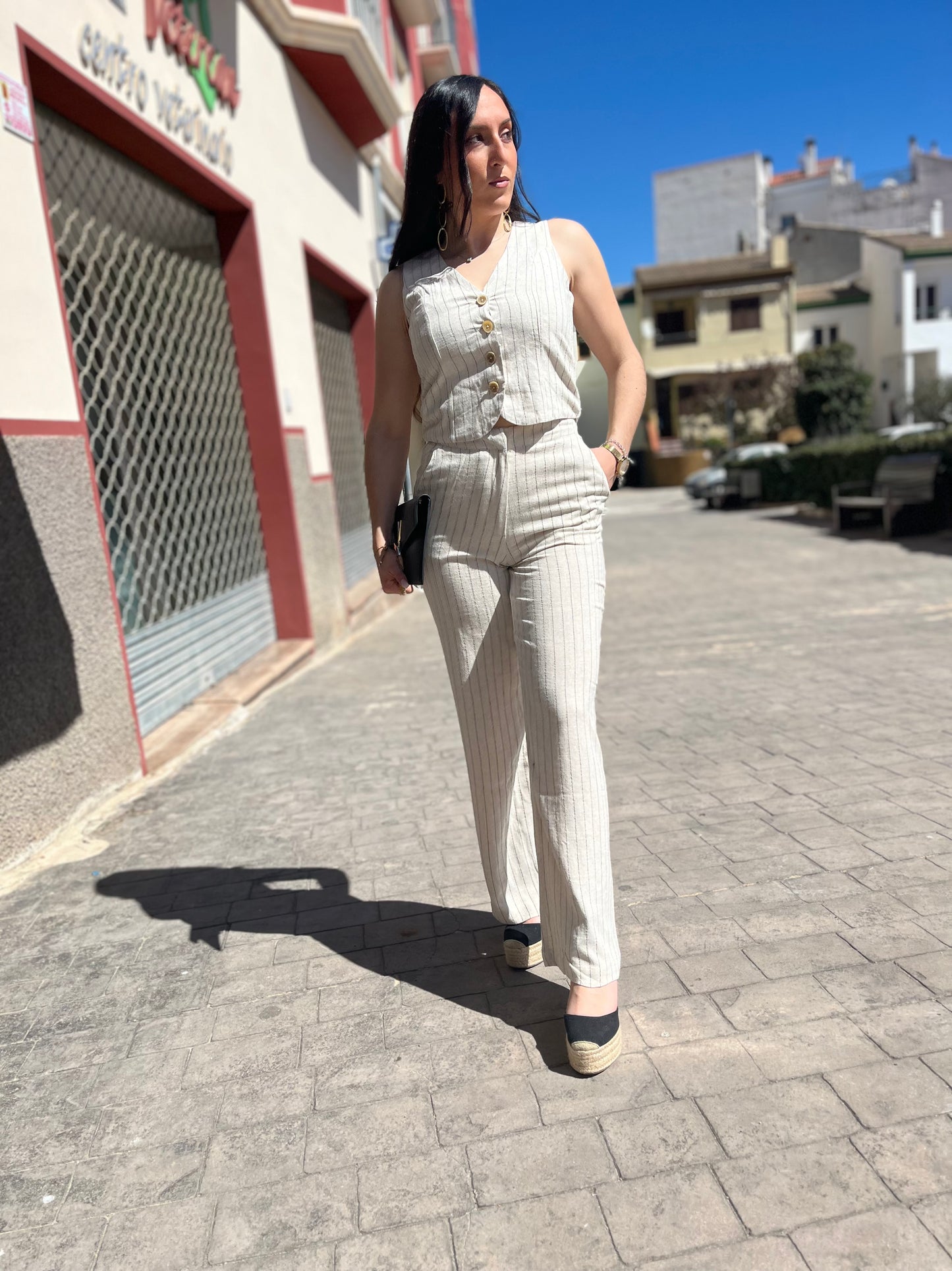 TRAJE TIFFOSI ANITTA LINO RAYA DIPLOMATICA BEIGE