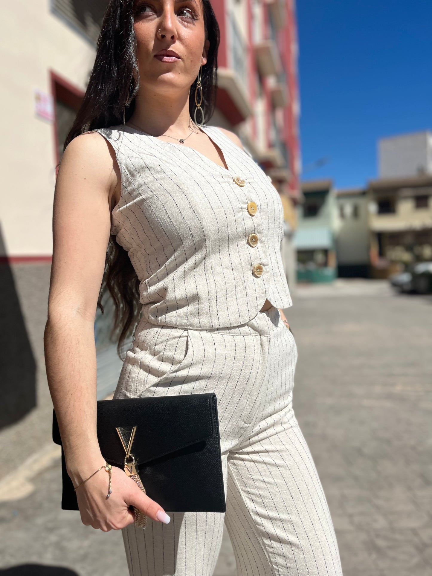 TRAJE TIFFOSI ANITTA LINO RAYA DIPLOMATICA BEIGE