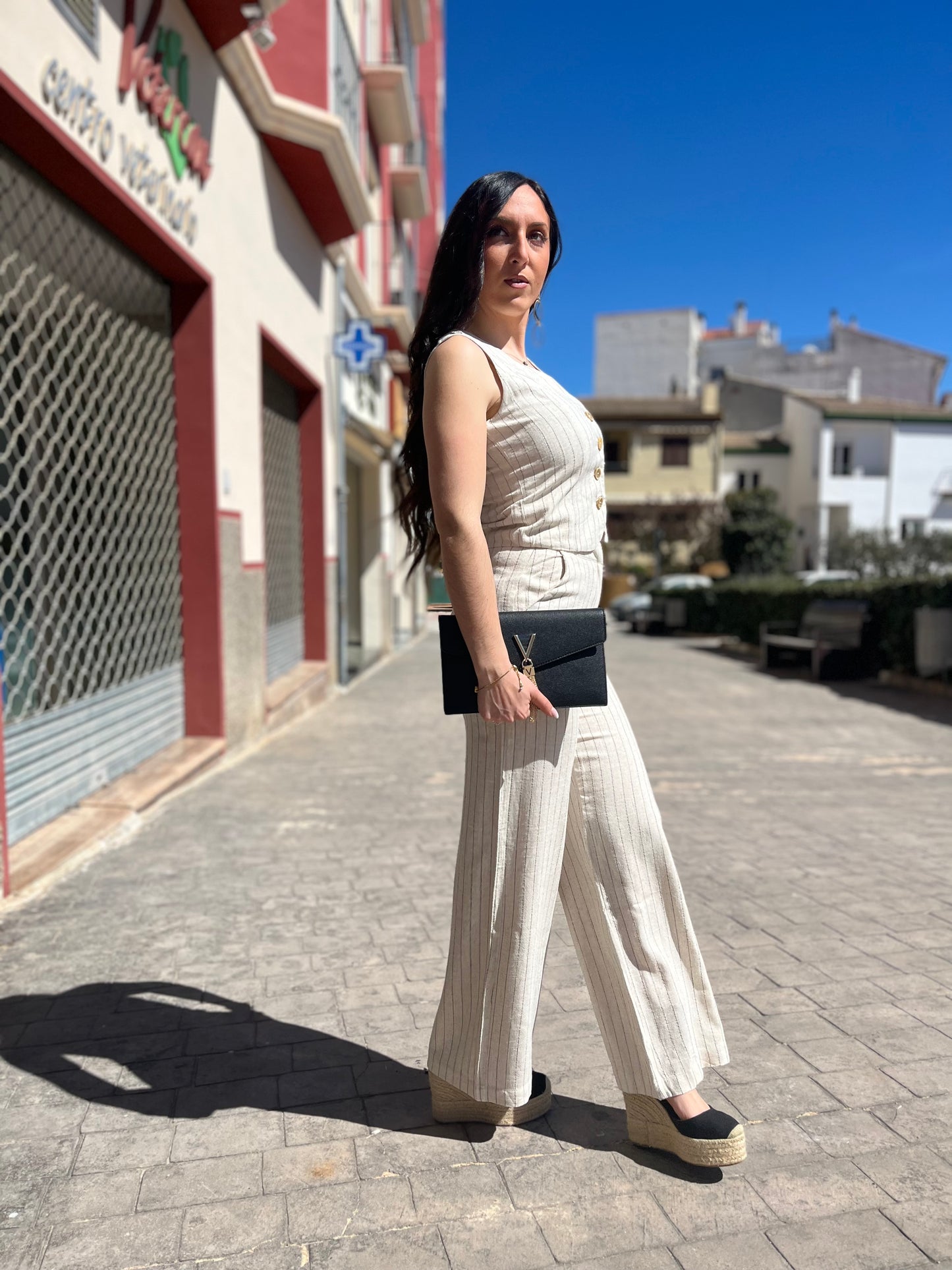 TRAJE TIFFOSI ANITTA LINO RAYA DIPLOMATICA BEIGE