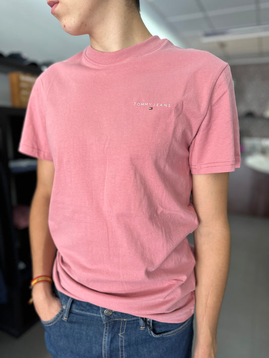 CAMISETA TOMMY JEANS ROSA CON LOGO