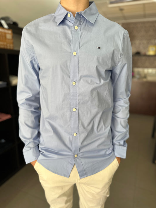 CAMISA TOMMY JEANS AZUL SLIM