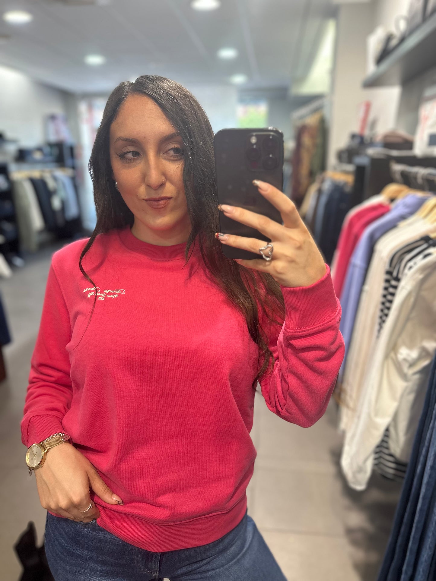 SUDADERA TOMMY JEANS FRAMBUESA