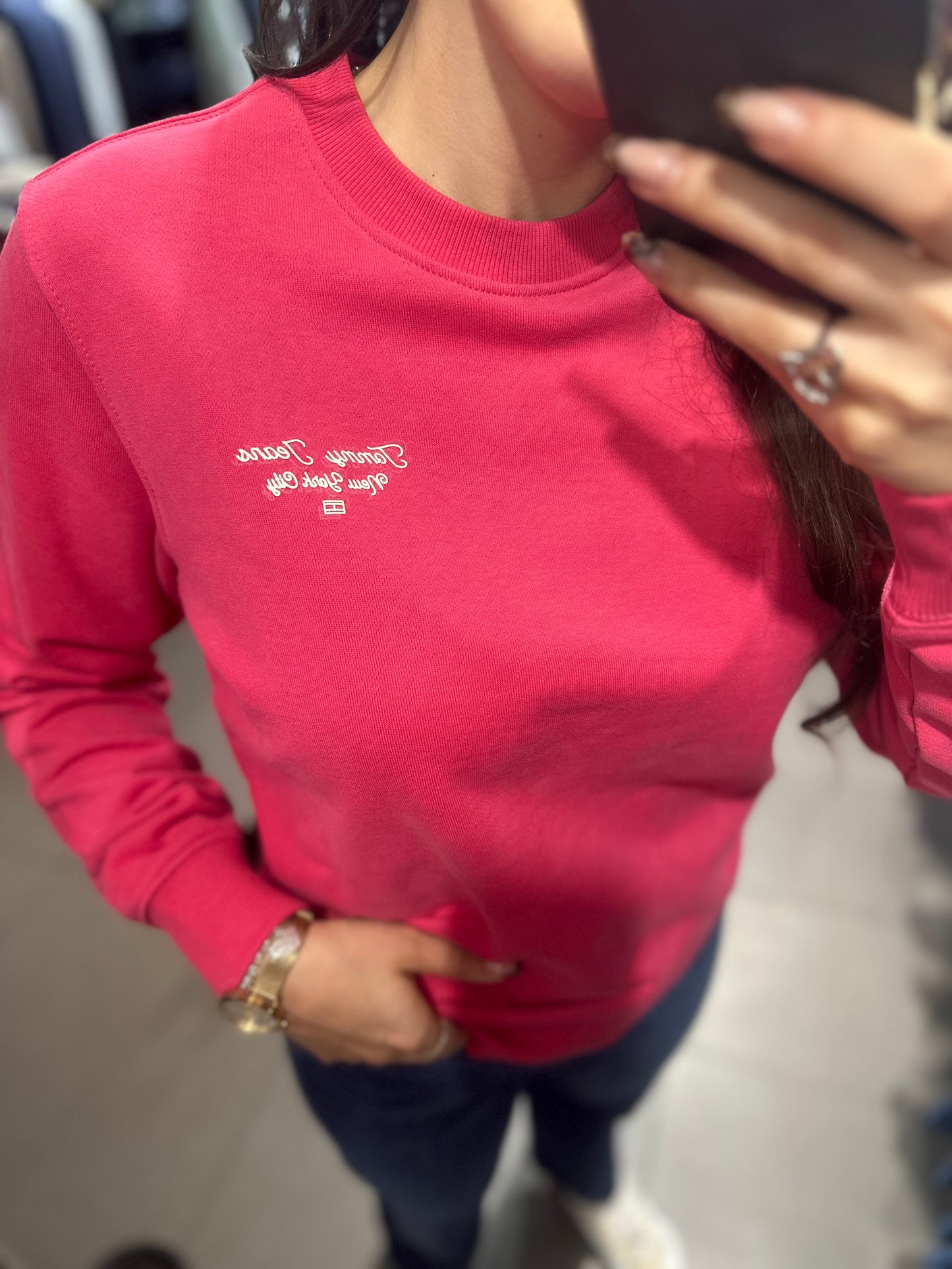 SUDADERA TOMMY JEANS FRAMBUESA