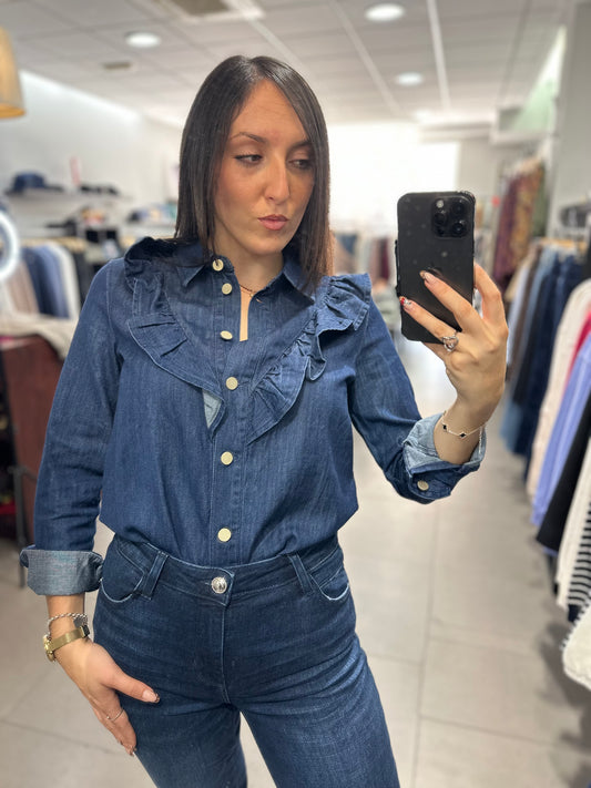 Camisa Tiffosi vaquera con volante