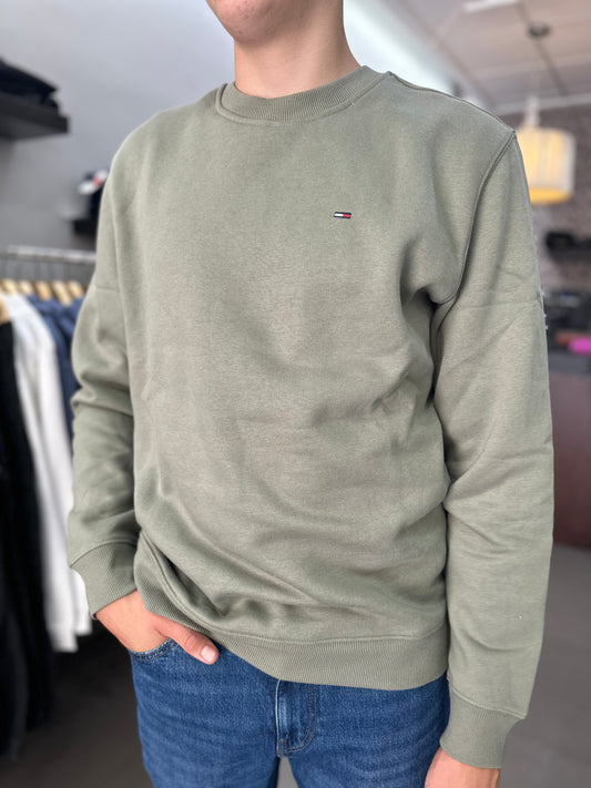 SUDADERA TOMMY JEANS VERDE BÁSICA