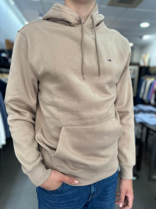SUDADERA TOMMY TAUPE CON CAPUCHA
