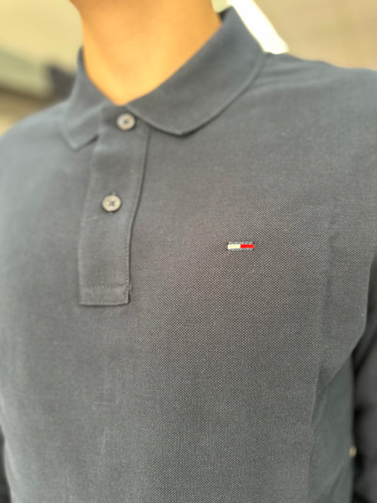 POLO TOMMY JEANS MANGA LARGA AZUL MARINO