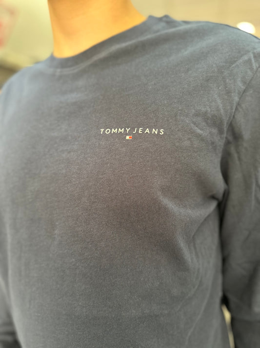 CAMISETA TOMMY JEANS MANGA LARGA AZUL MARINA