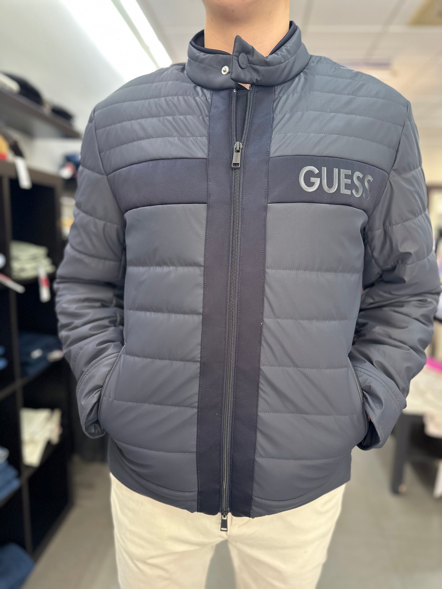 CHAQUETA GUESS AZUL MARINA HOMBRE
