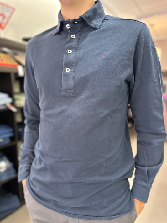 POLO SILBON MANGA LARGA AZUL MARINO