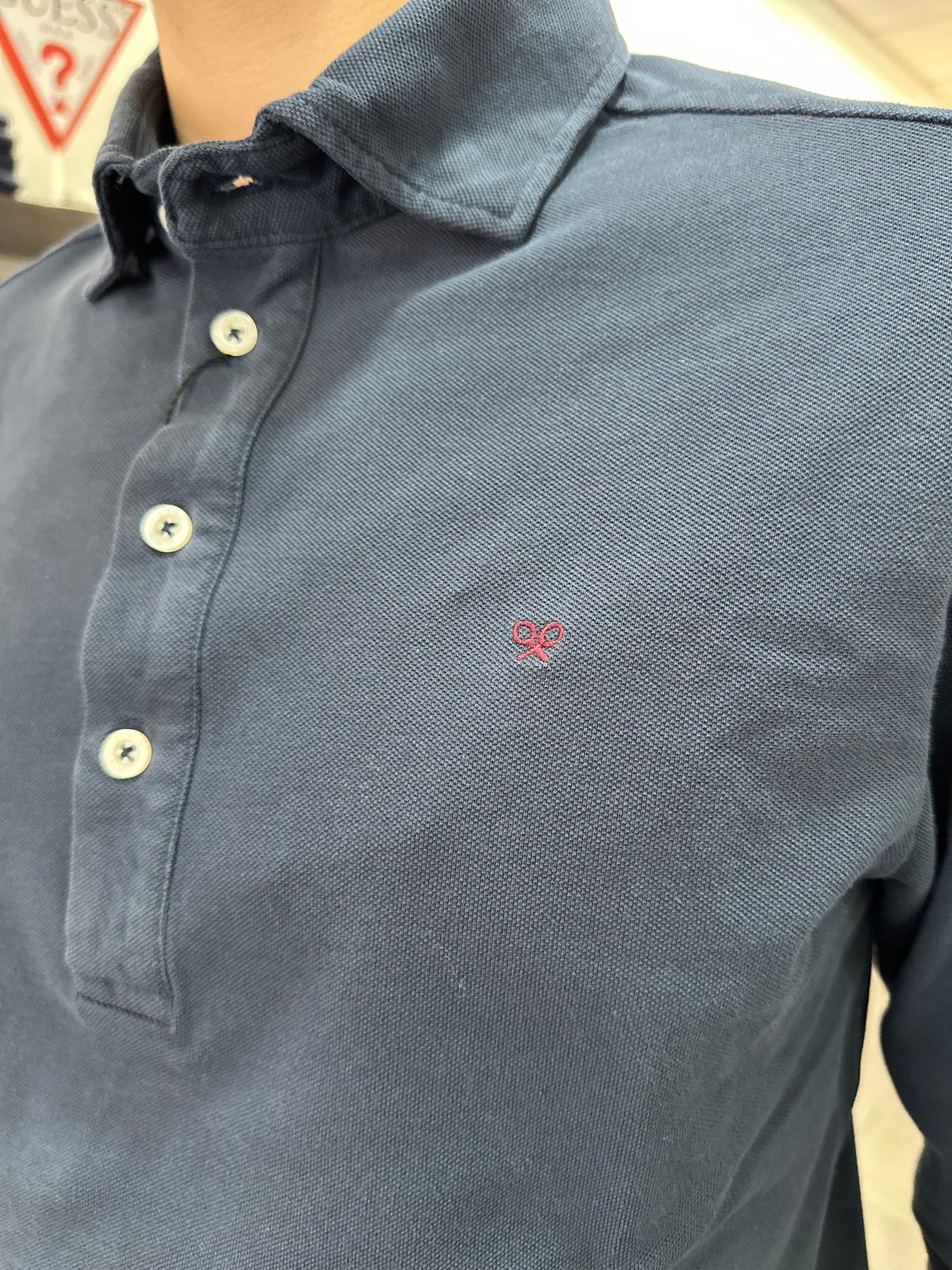 POLO SILBON MANGA LARGA AZUL MARINO