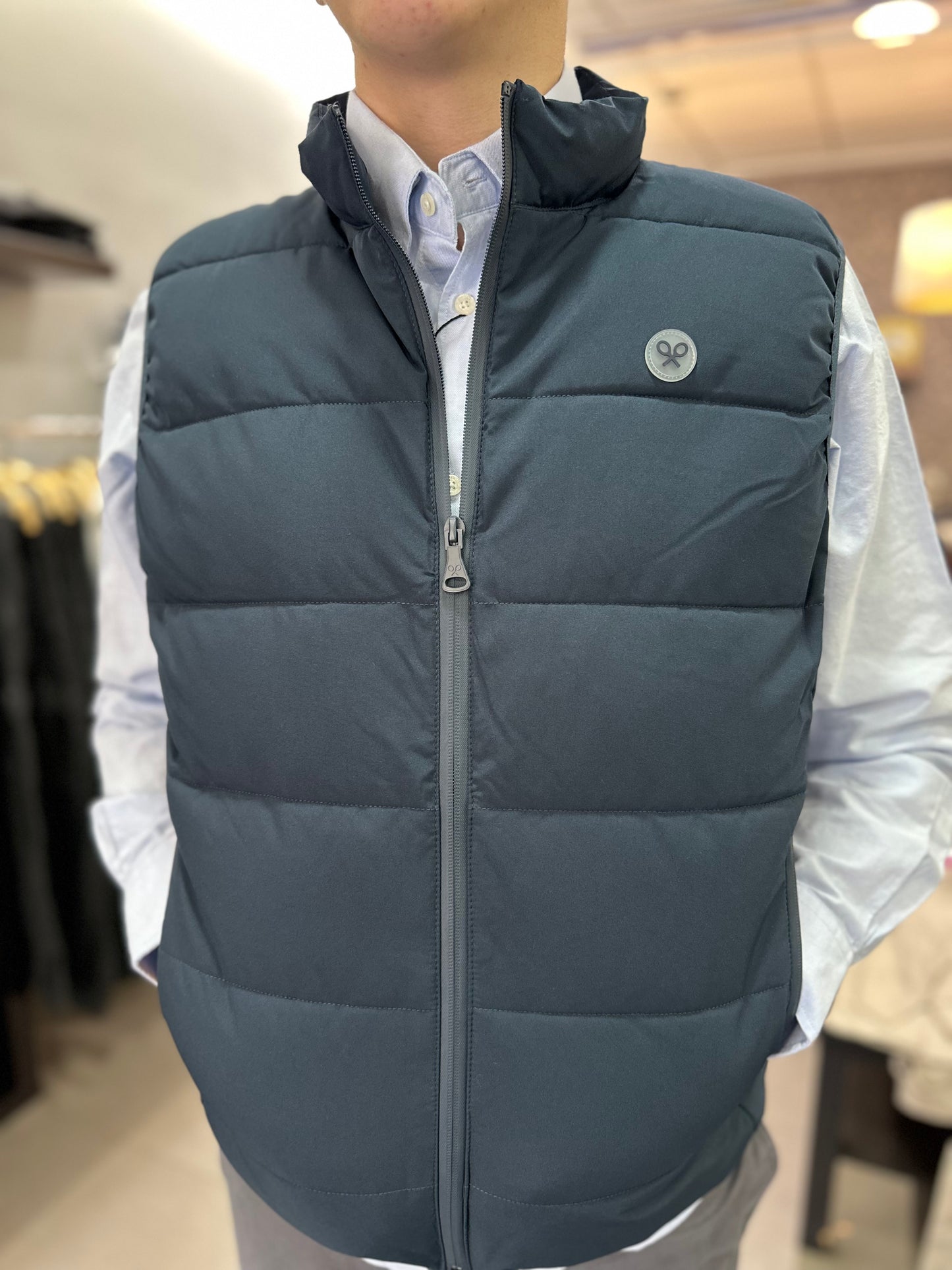 CHALECO SILBON AZUL MARINO