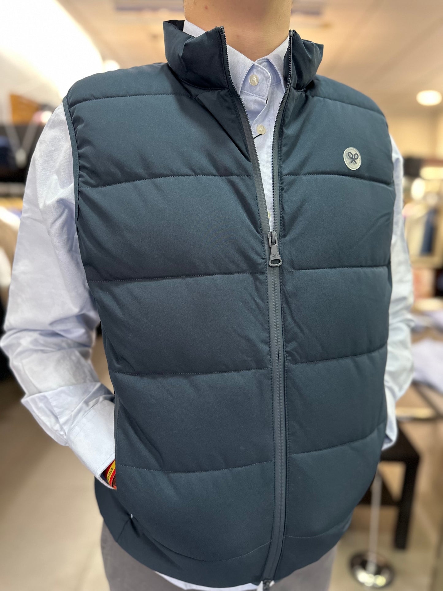 CHALECO SILBON AZUL MARINO