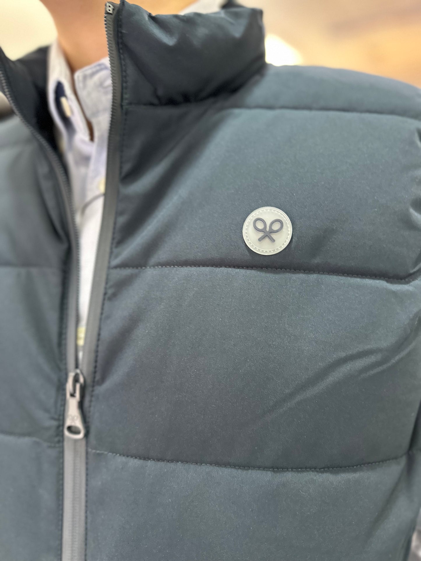 CHALECO SILBON AZUL MARINO