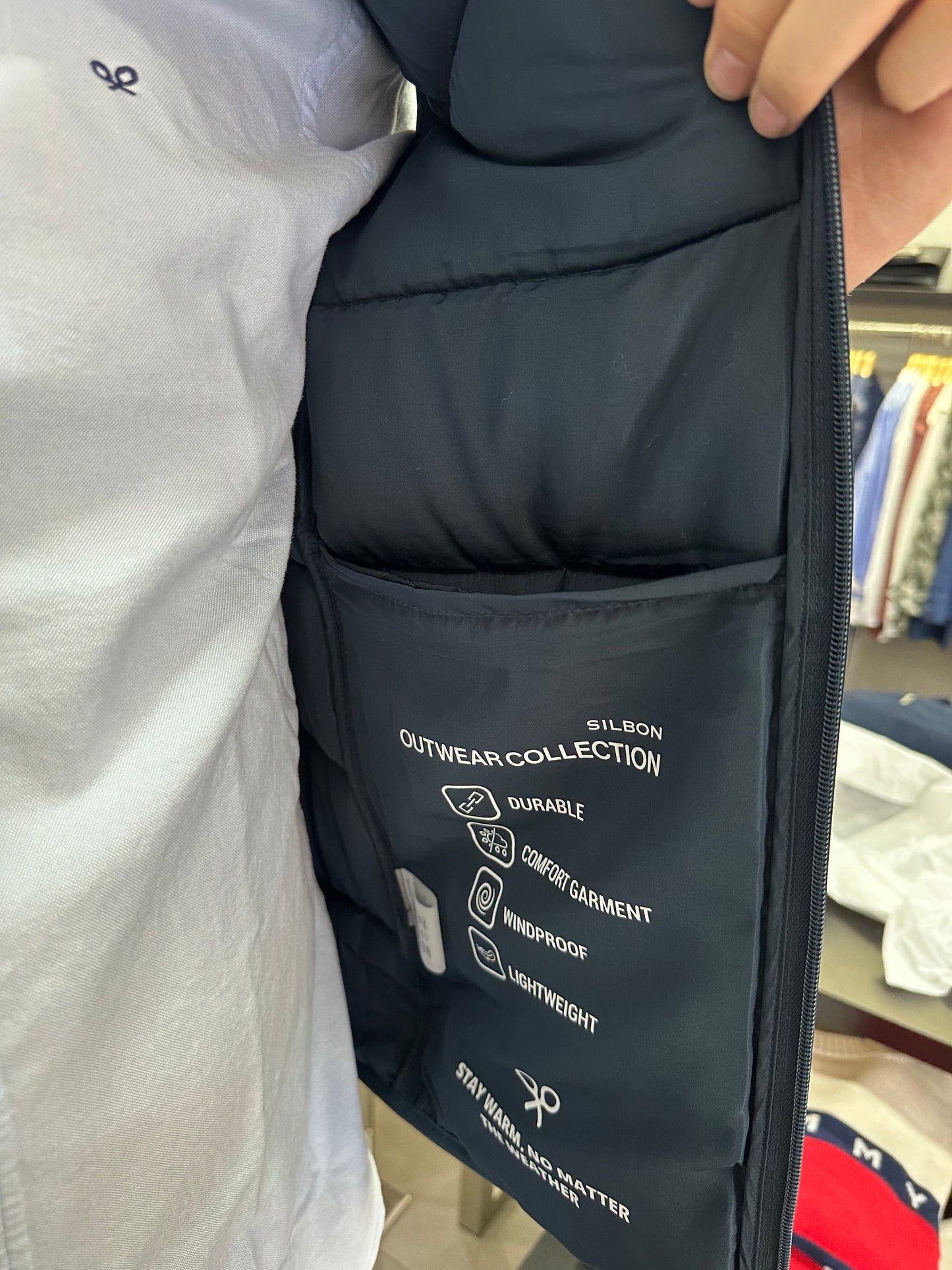 CHALECO SILBON AZUL MARINO