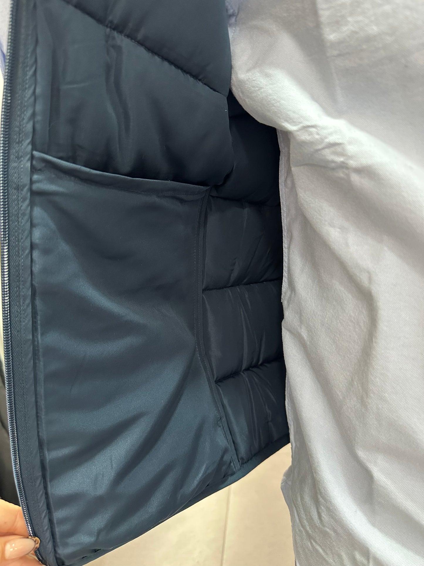 CHALECO SILBON AZUL MARINO