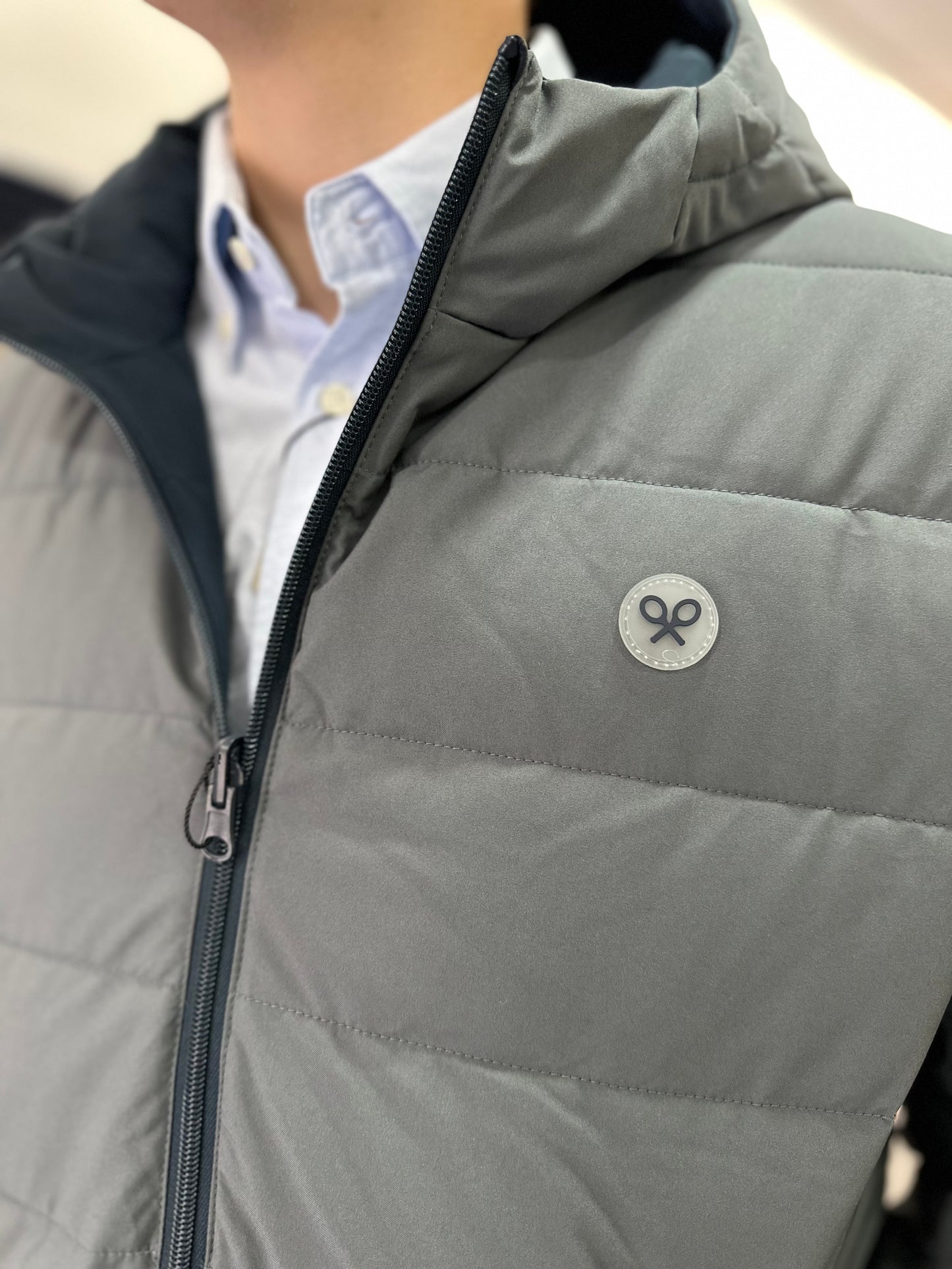 CHAQUETA REVERSIBLE SILBON AZUL MARINA Y GRIS