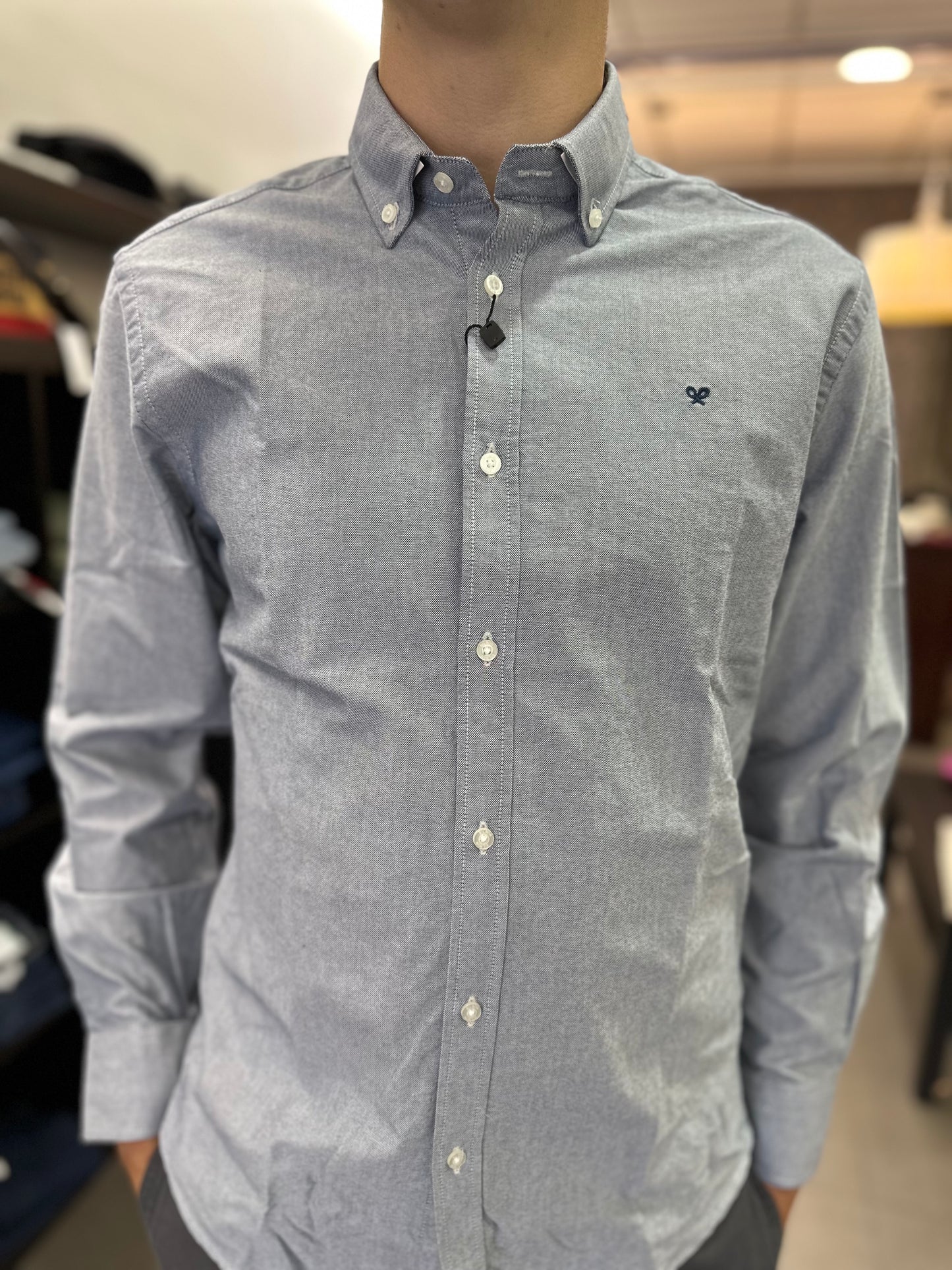 CAMISA SILBON AZUL JASPEADA