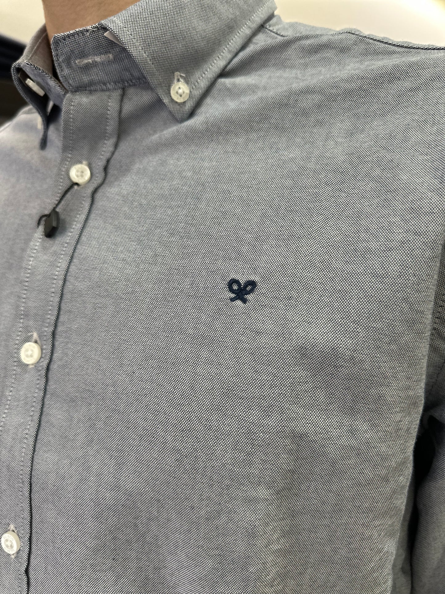 CAMISA SILBON AZUL JASPEADA