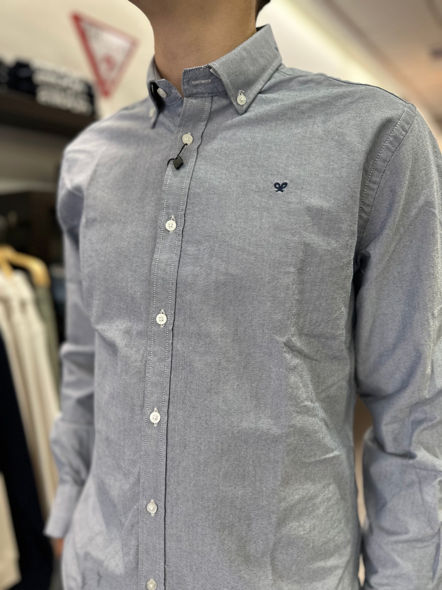 CAMISA SILBON AZUL JASPEADA