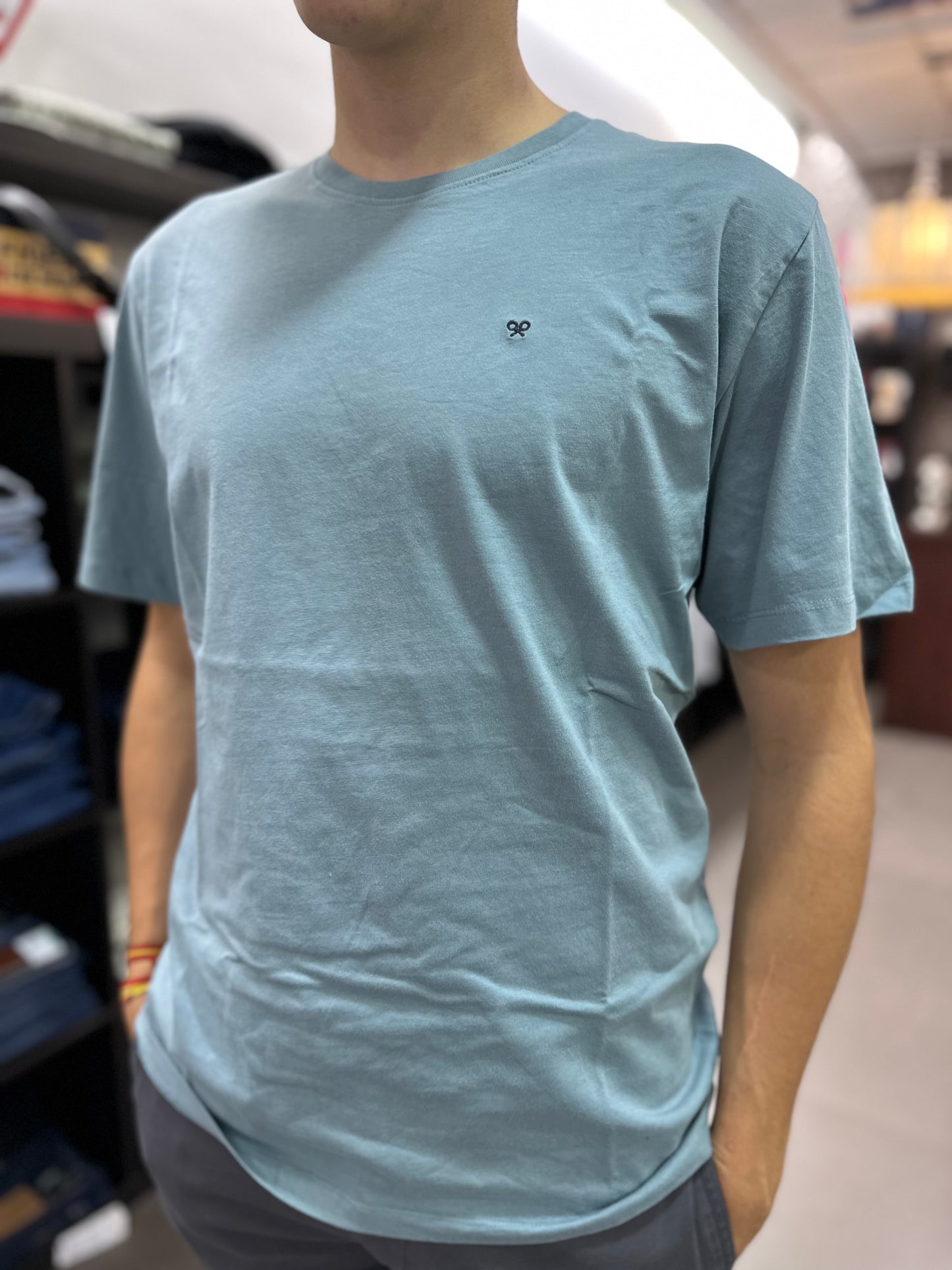 CAMISETA SILBON BASICA AZUL