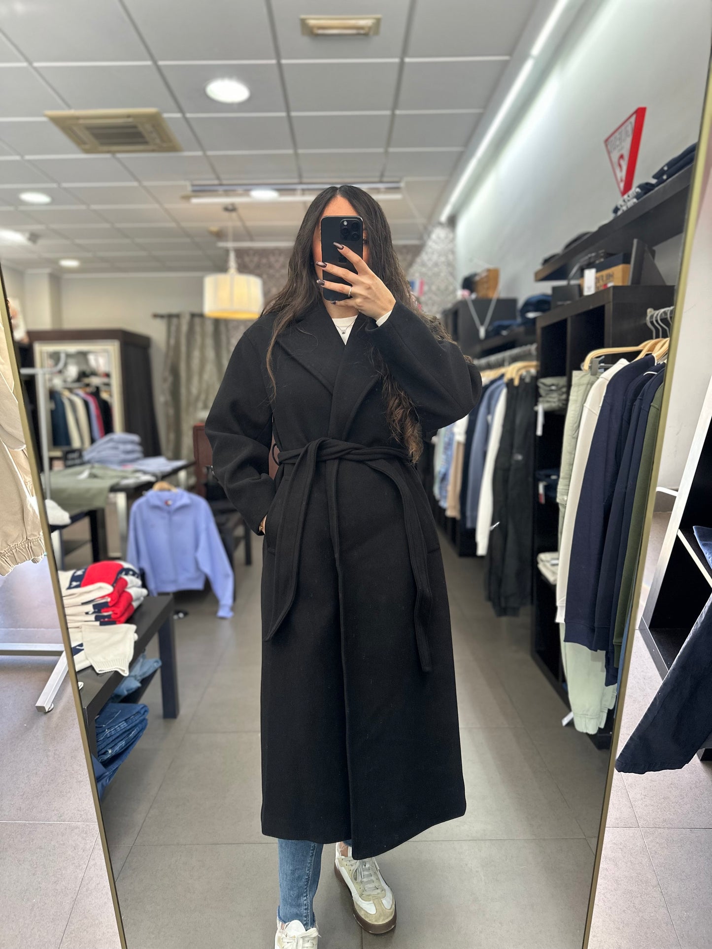 ABRIGO TIFFOSI PAÑO NEGRO