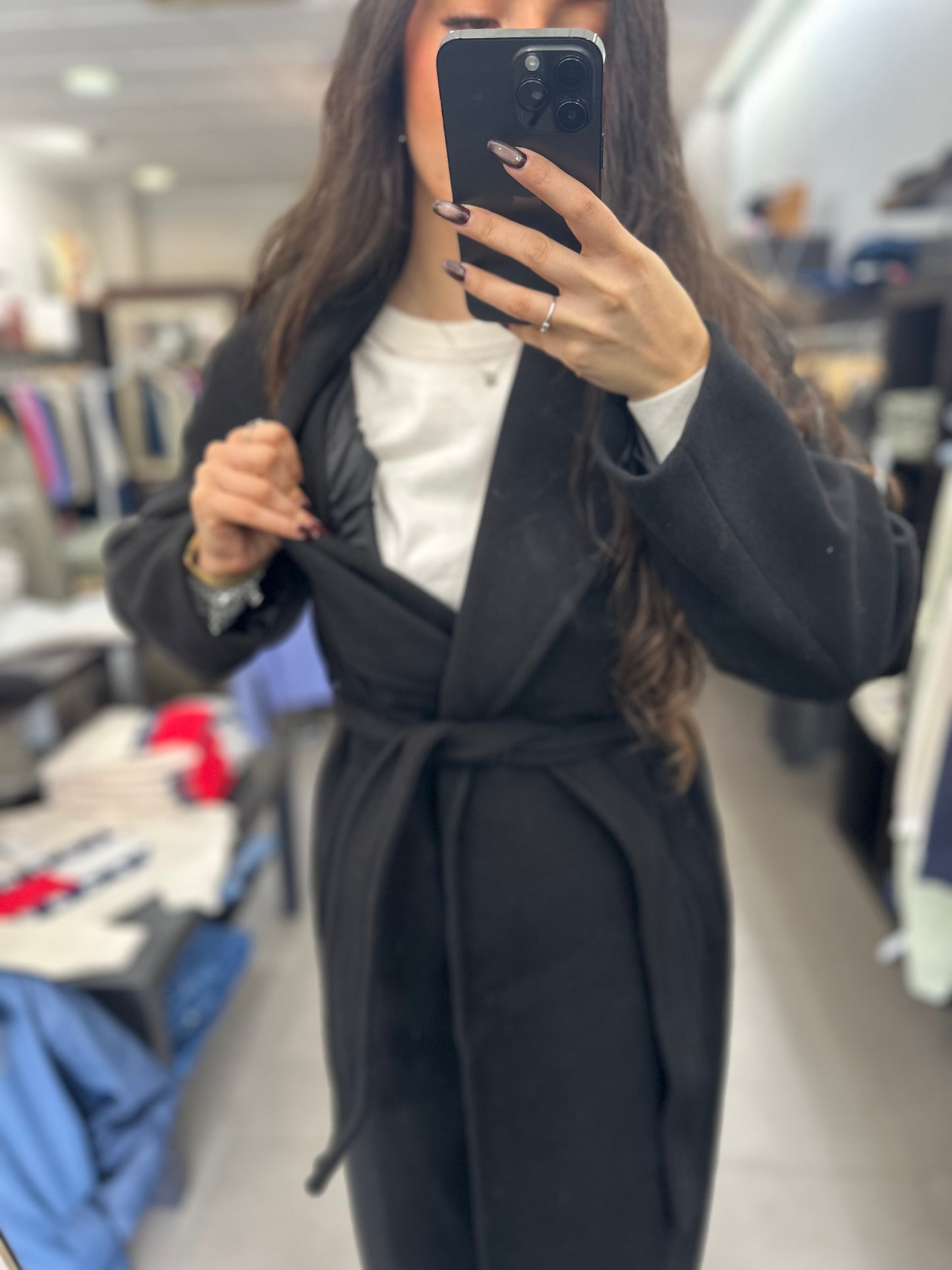 ABRIGO TIFFOSI PAÑO NEGRO