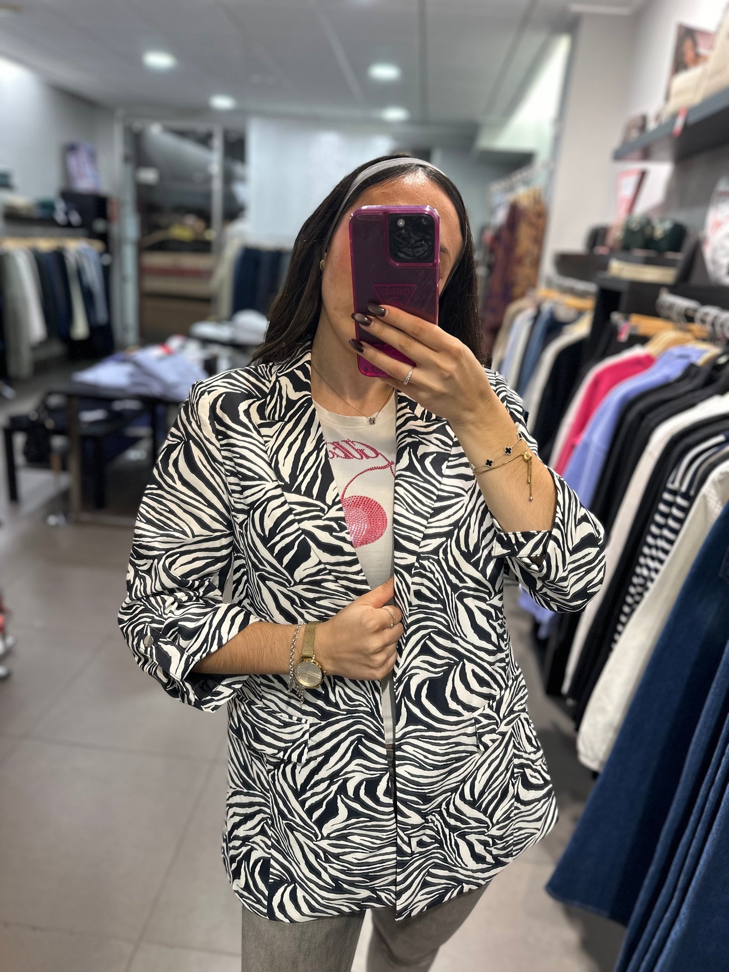 BLAZER ANIMAL PRINT CEBRA TIFFOSI