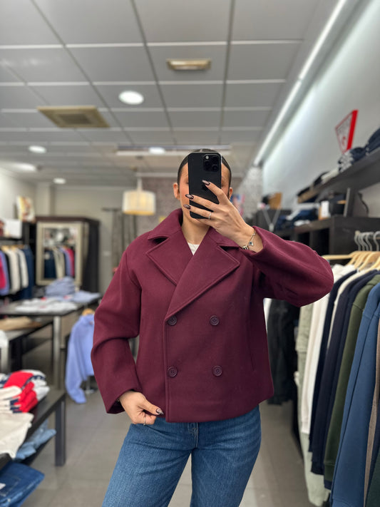 ABRIGO TIFFOSI CORTO PAÑO TINTO