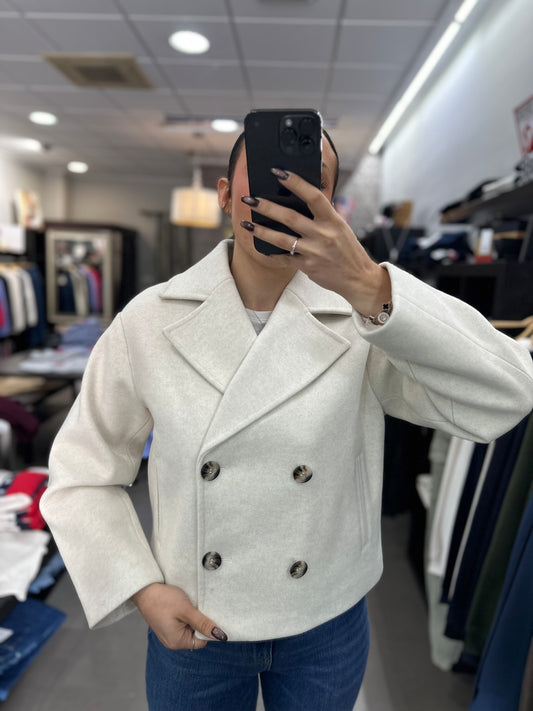 ABRIGO TIFFOSI CORTO PAÑO BEIGE