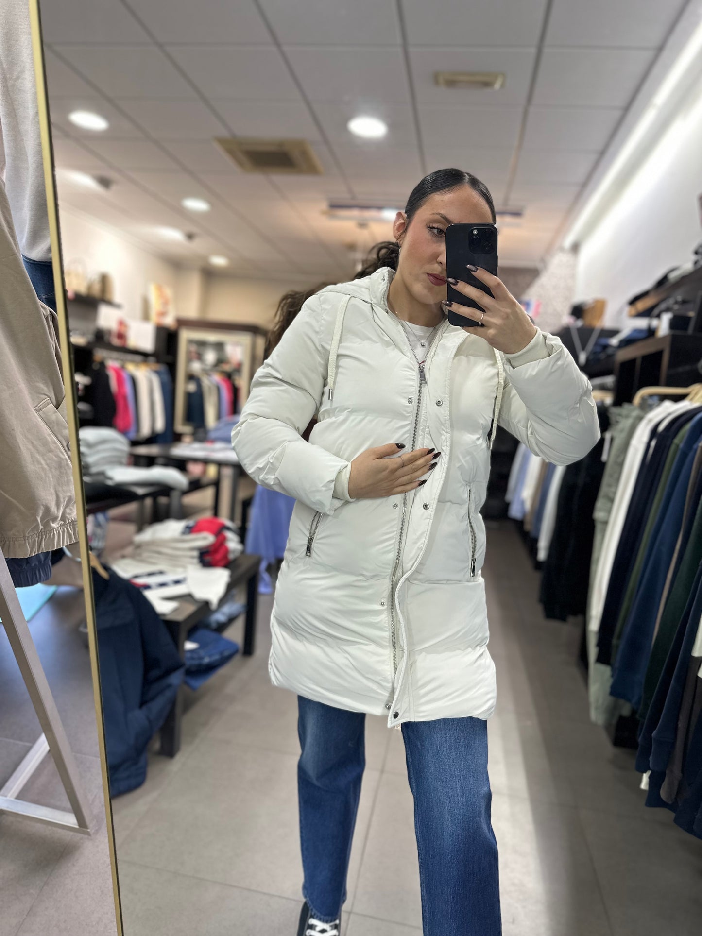 ABRIGO TIFFOSI ACOLCHDO BLANCO ROTO