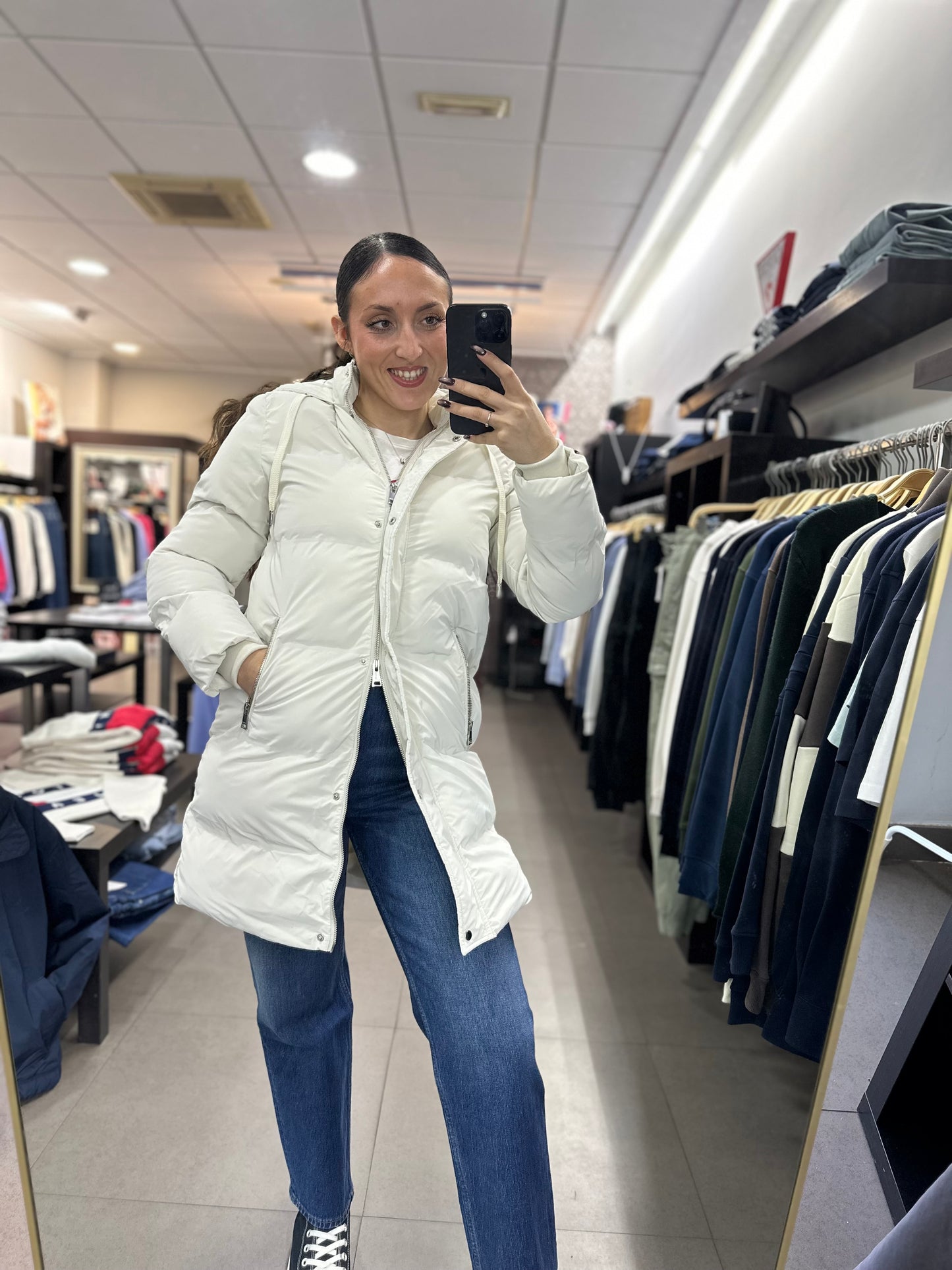 ABRIGO TIFFOSI ACOLCHDO BLANCO ROTO