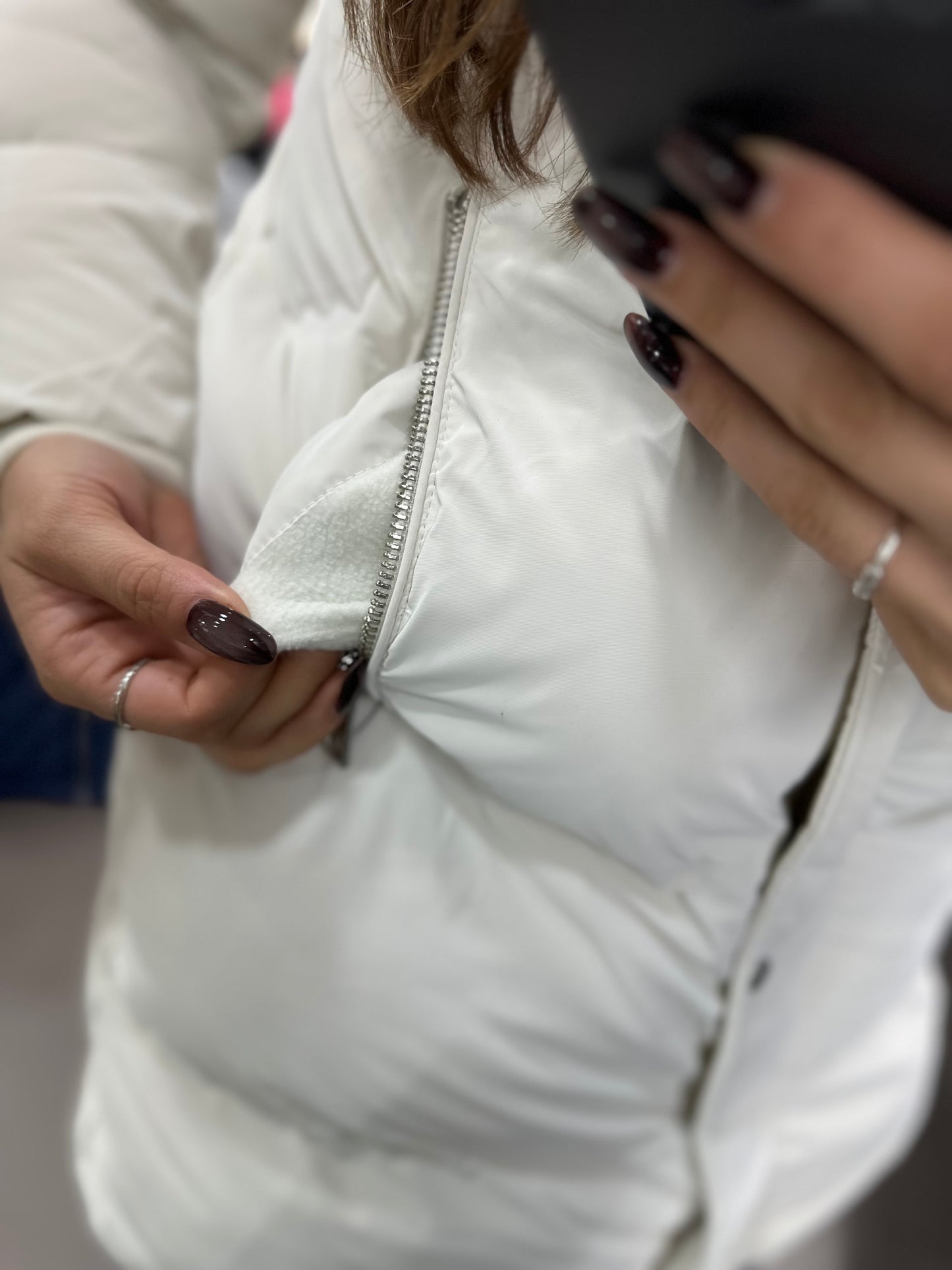 ABRIGO TIFFOSI ACOLCHDO BLANCO ROTO