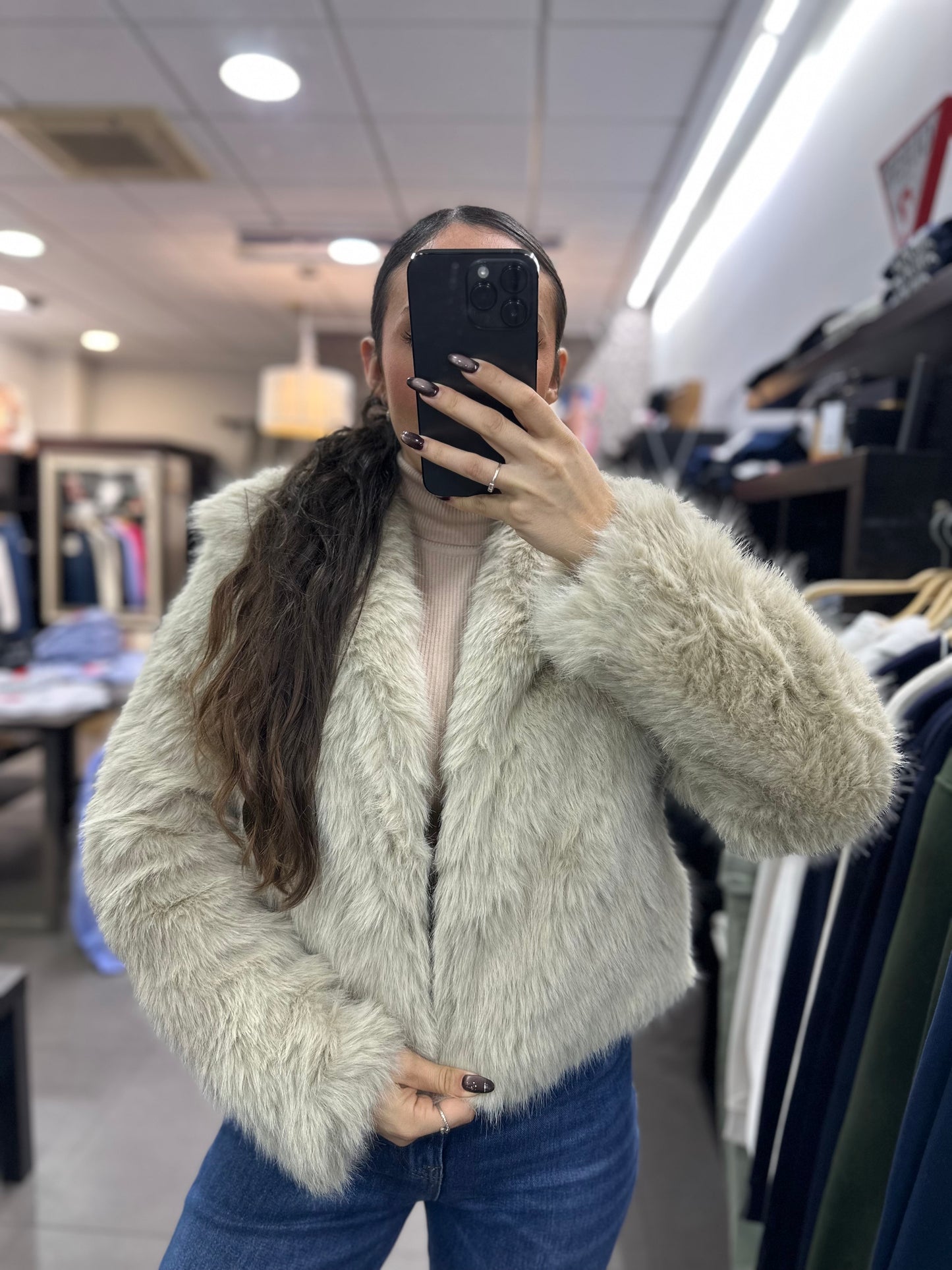 ABRIGO PELO TIFFOSI BEIGE