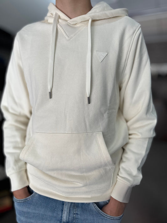 SUDADERA GUESS BEIGE CON CAPUCHA