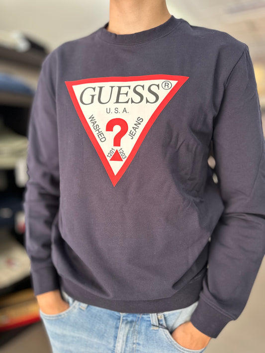 SUDADERA GUESS BASICA AZUL MARINA