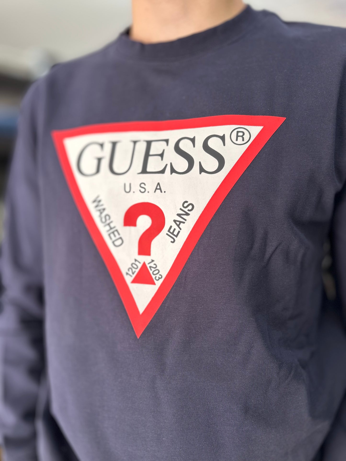 SUDADERA GUESS BASICA AZUL MARINA