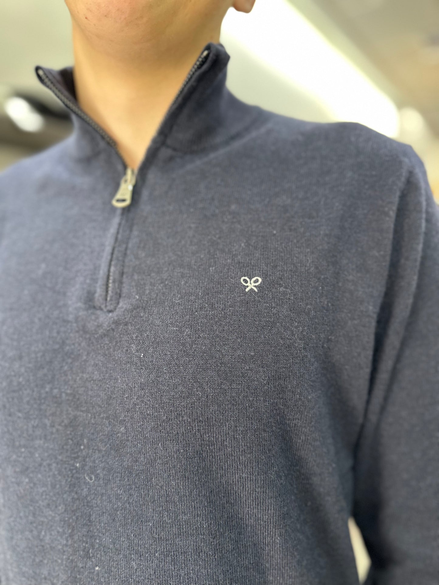 JERSEY SILBON CUELLO CREMALLERA AZUL MARINO