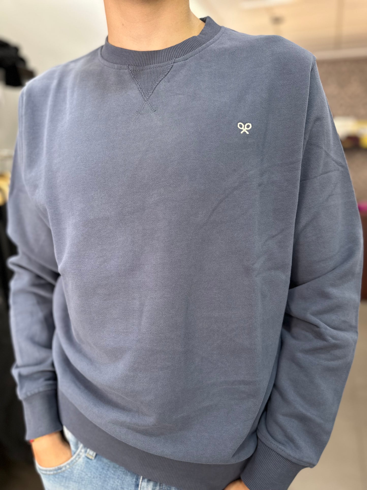 SUDADERA BASICA SILBON AZUL INDIGO