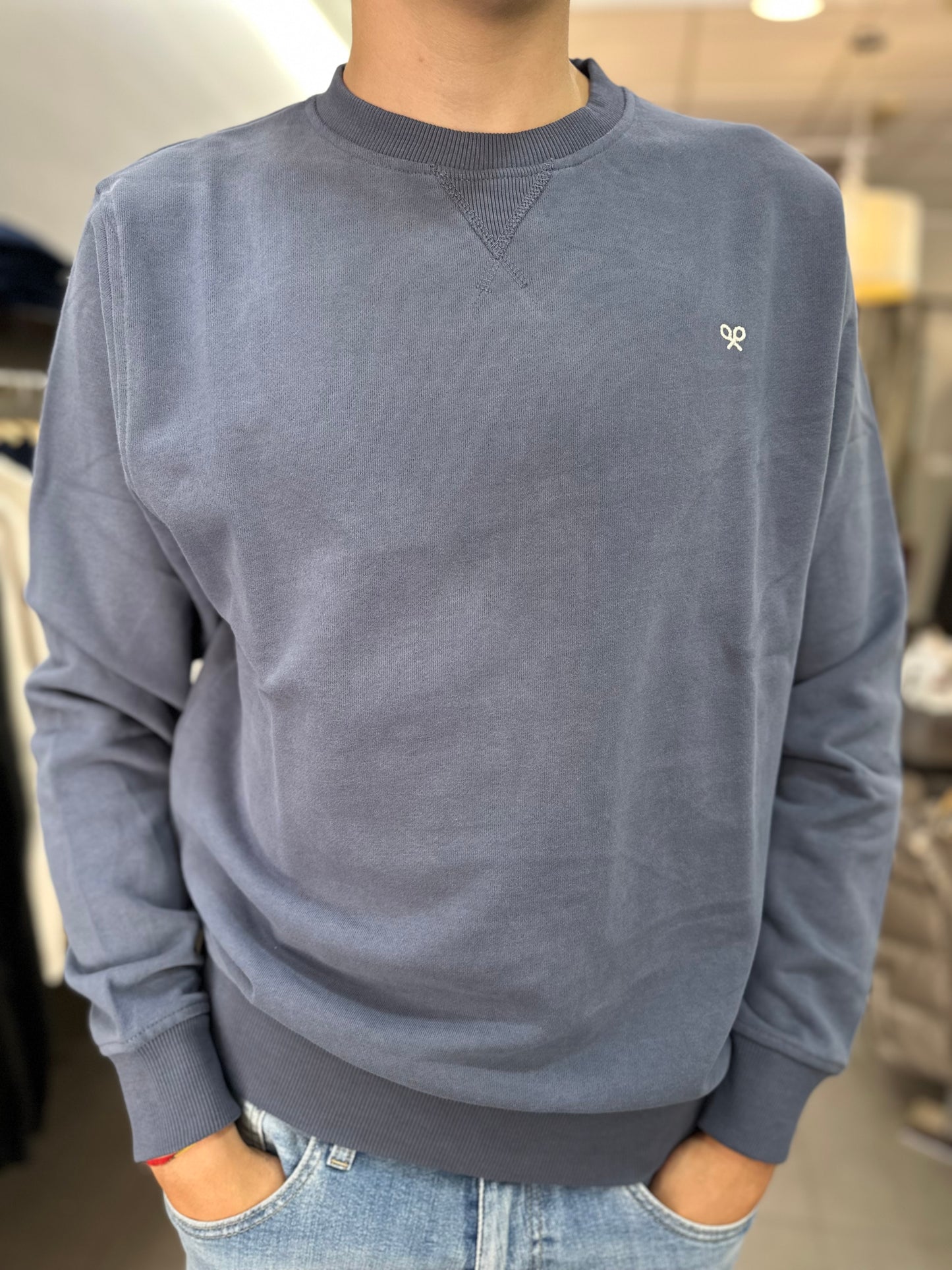 SUDADERA BASICA SILBON AZUL INDIGO