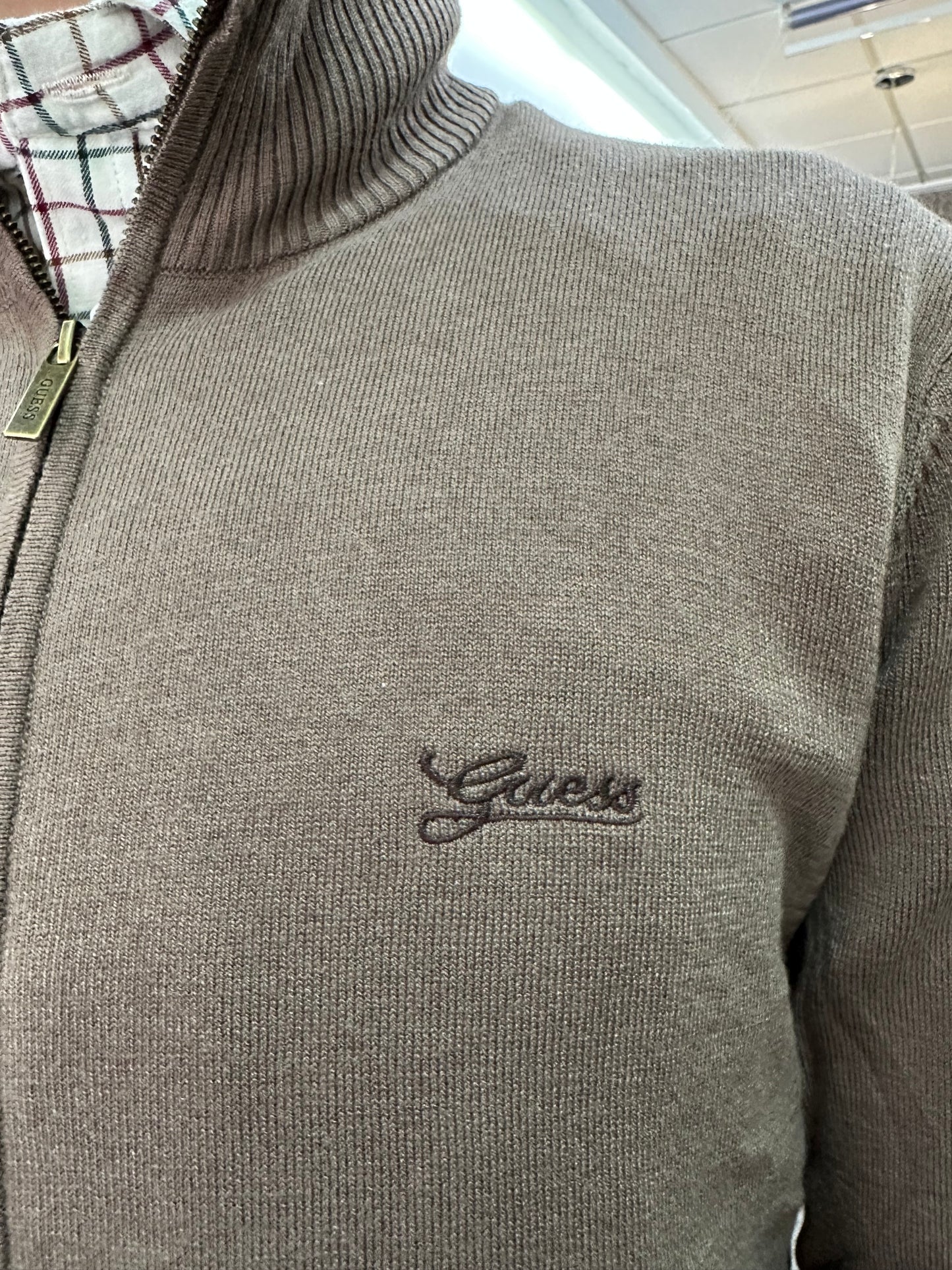 CHAQUETA GUESS PUNTO MARRÓN