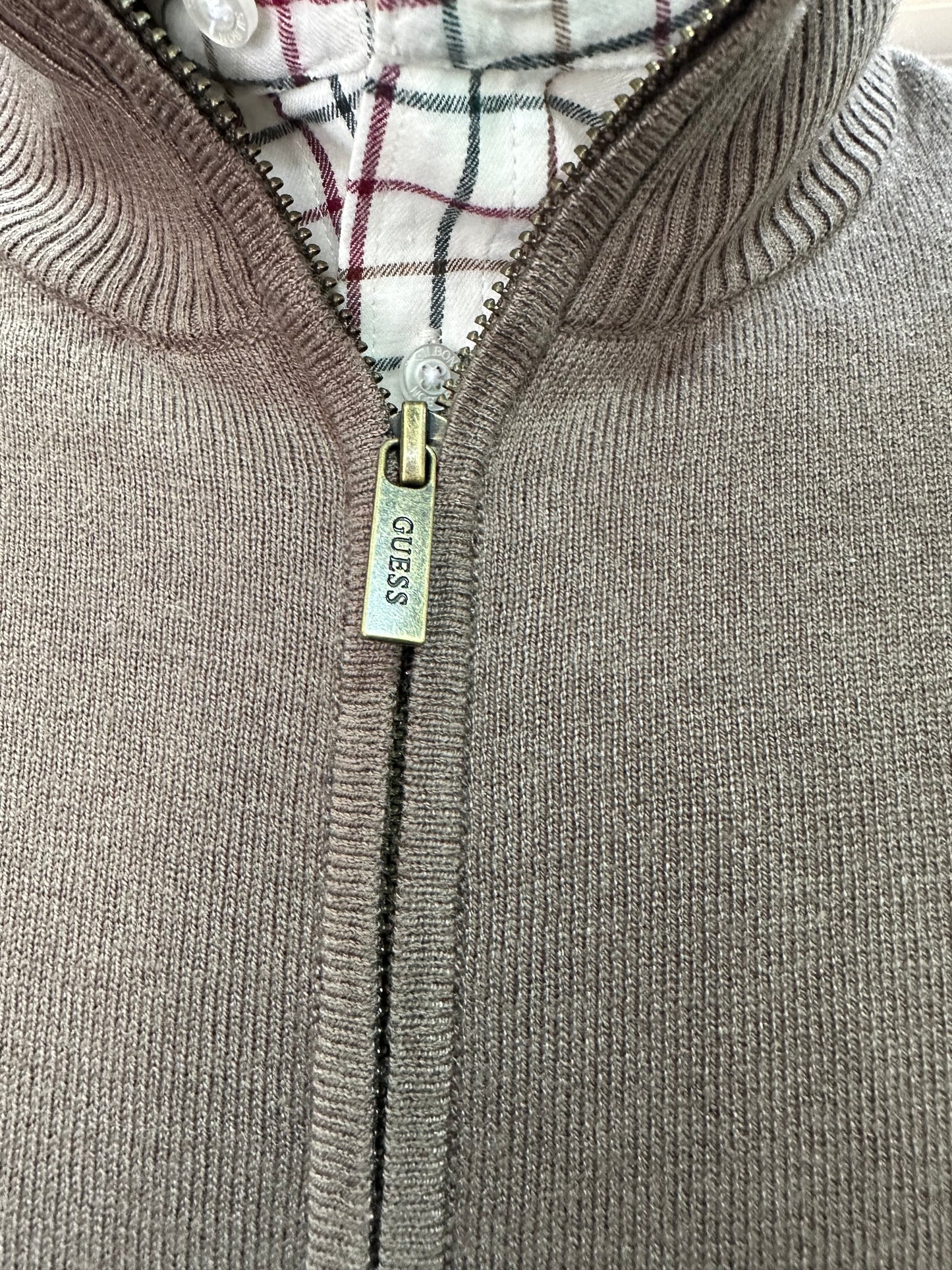 CHAQUETA GUESS PUNTO MARRÓN