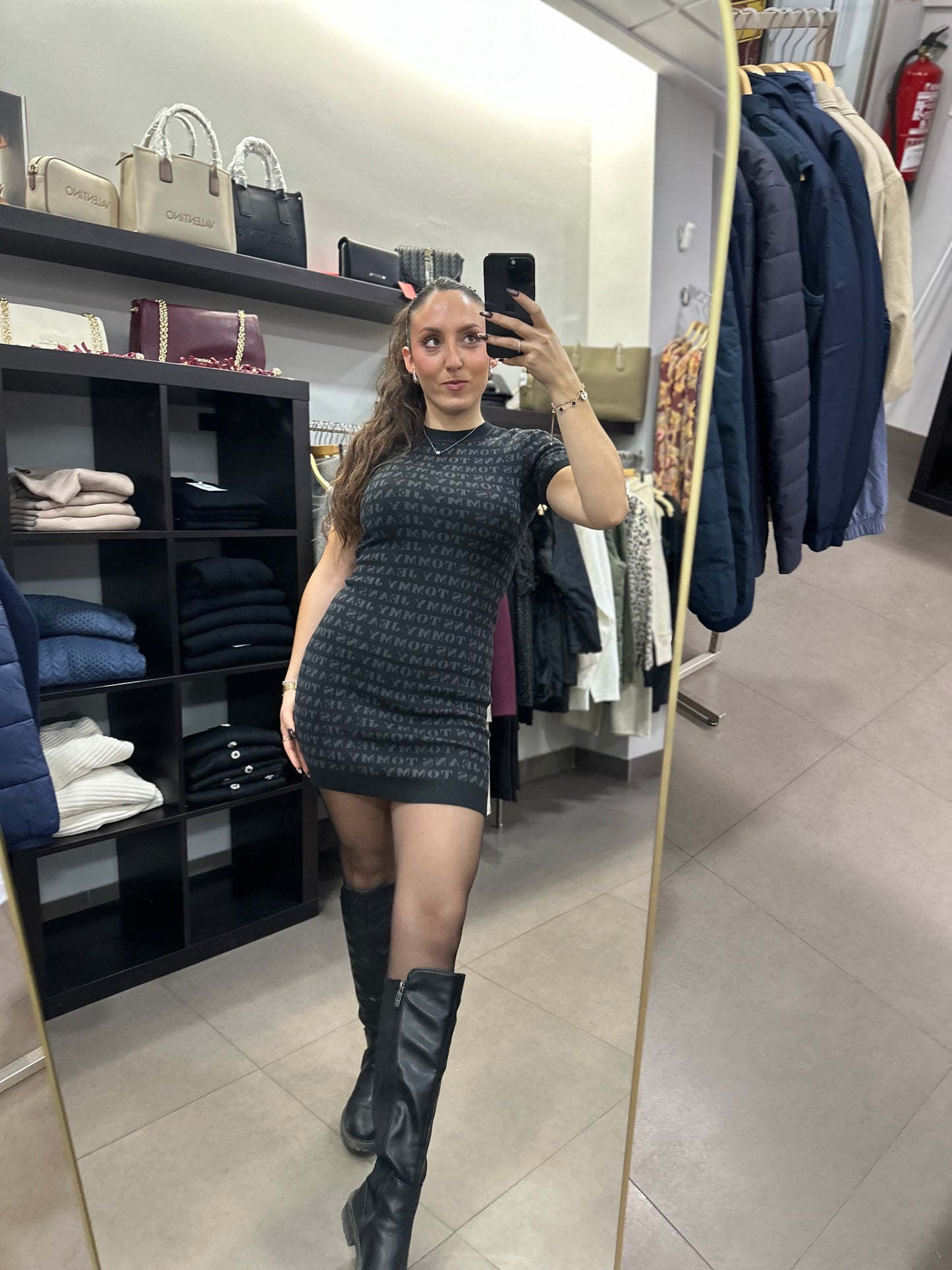 VESTIDO TOMMY JEANS PUNTO ESTAMPADO ALL OVER