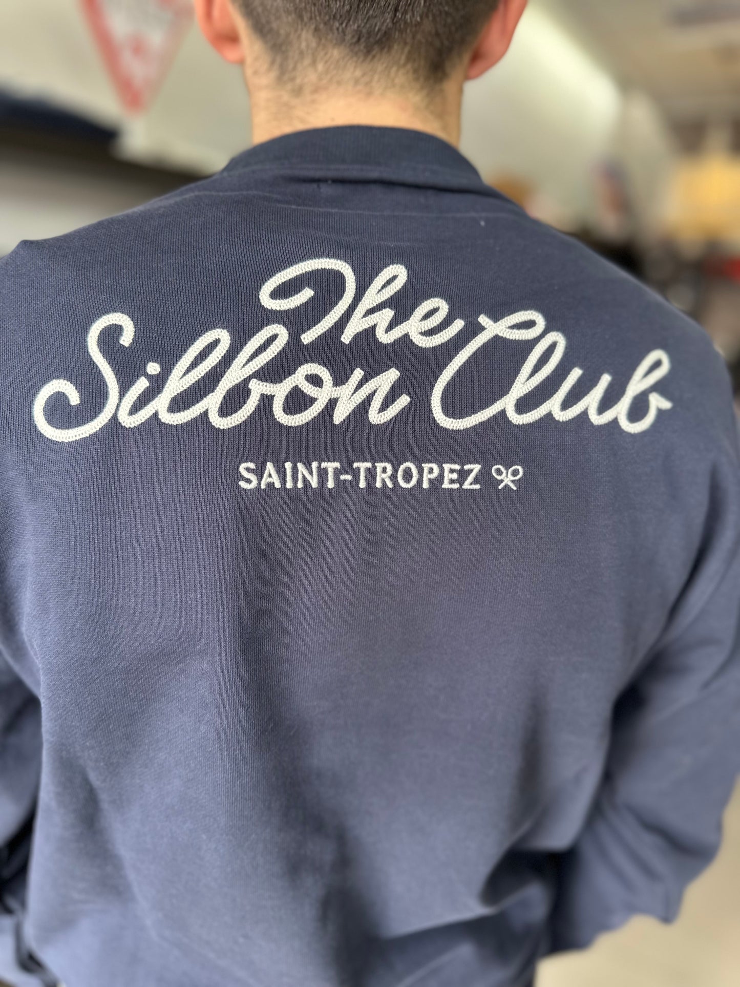 SUDADERA SILBON LOGO ESPALDA AZUL MARINA