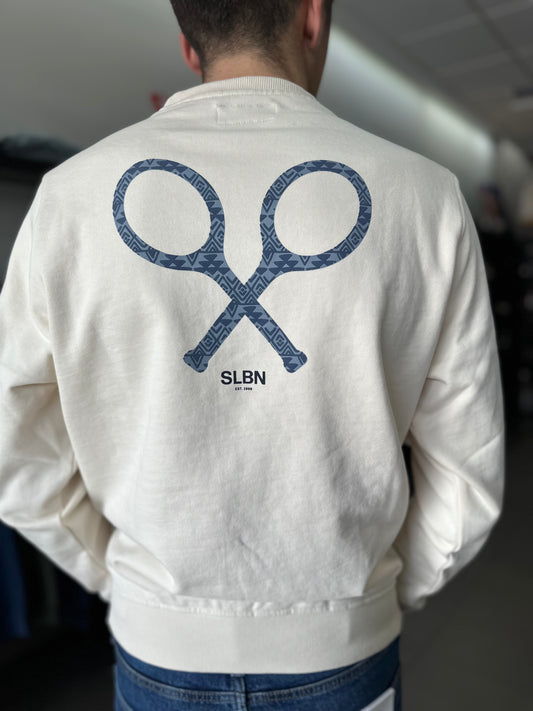 SUDADERA SILBON LOGO ESPALDA BEIGE