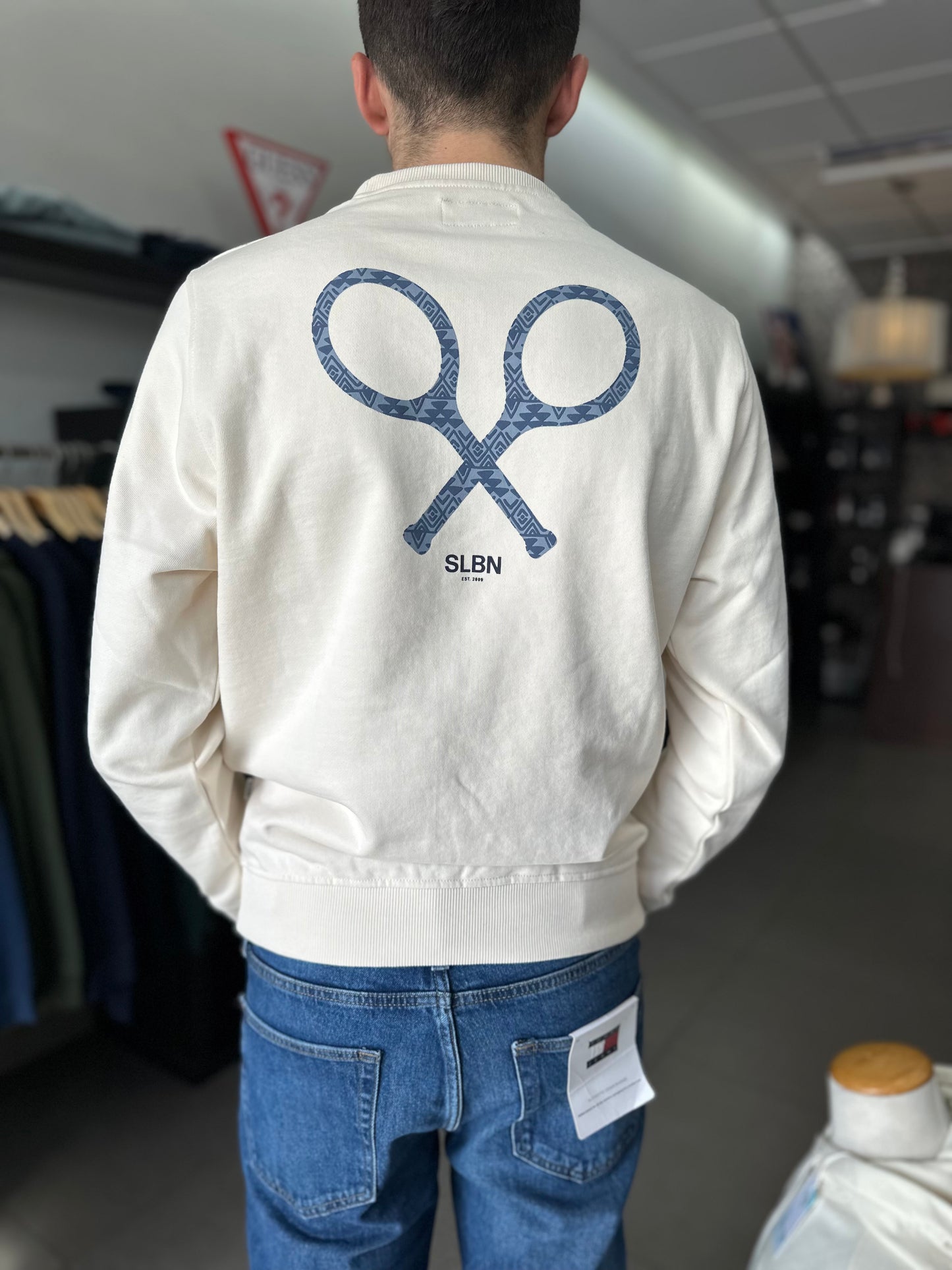 SUDADERA SILBON LOGO ESPALDA BEIGE