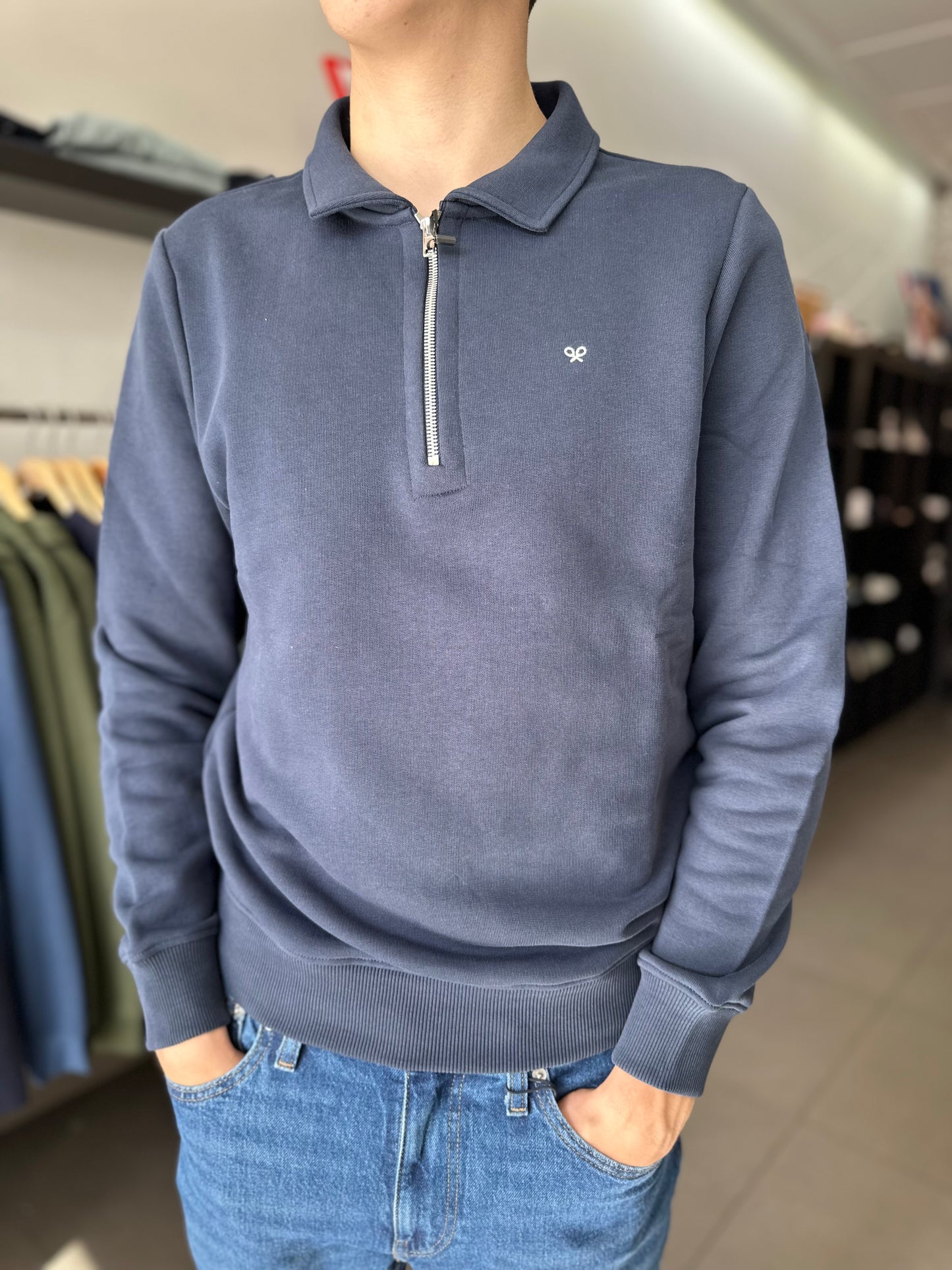 SUDADERA POLO SILBON AZUL MARINA