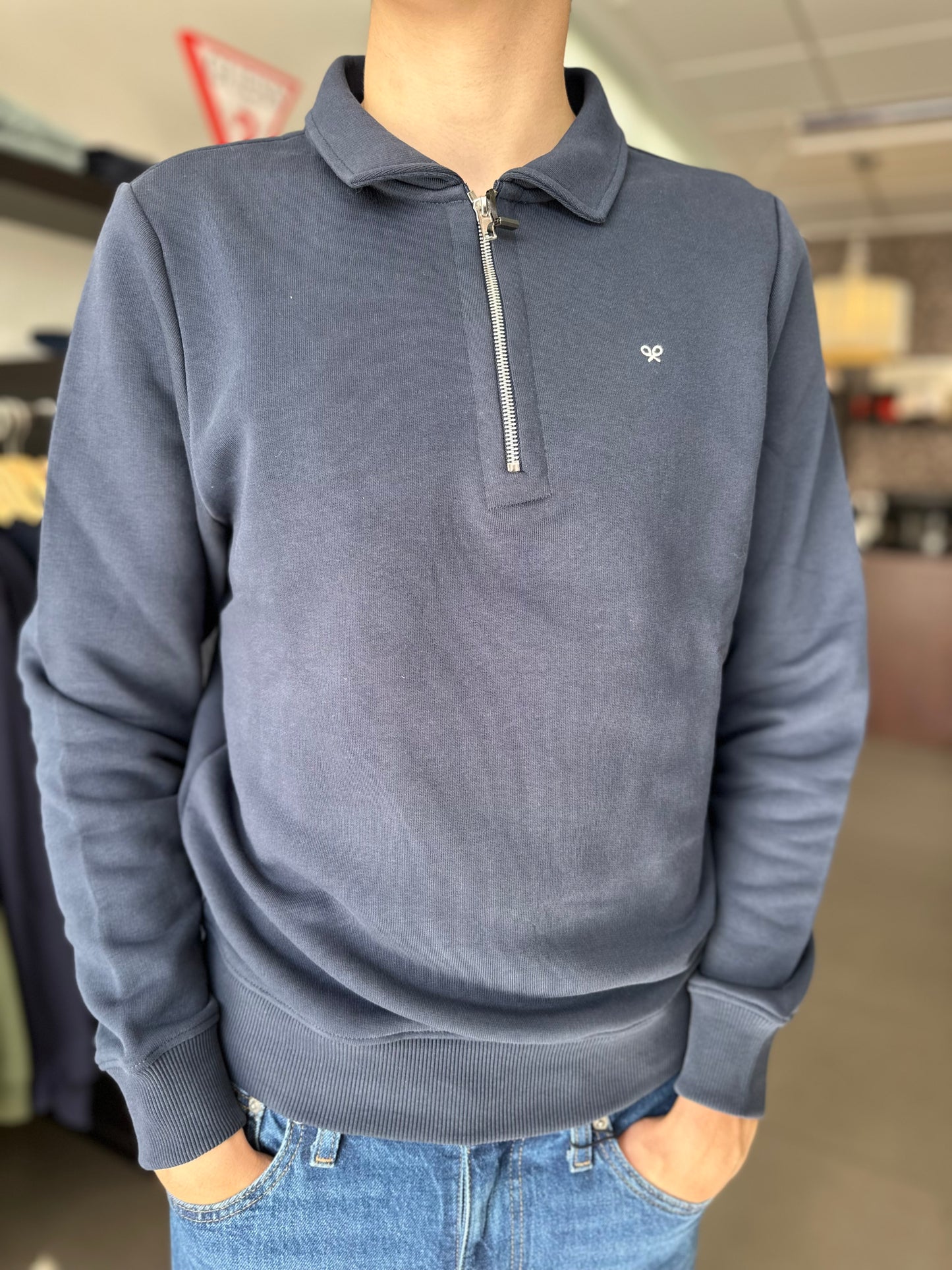 SUDADERA POLO SILBON AZUL MARINA